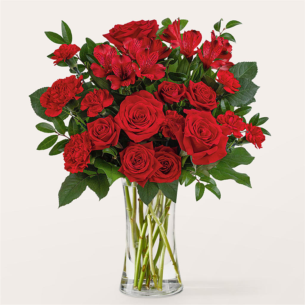 Brilliant Ruby Bouquet – LEE'S FLORIST & GREENHOUSE, Center Line MI