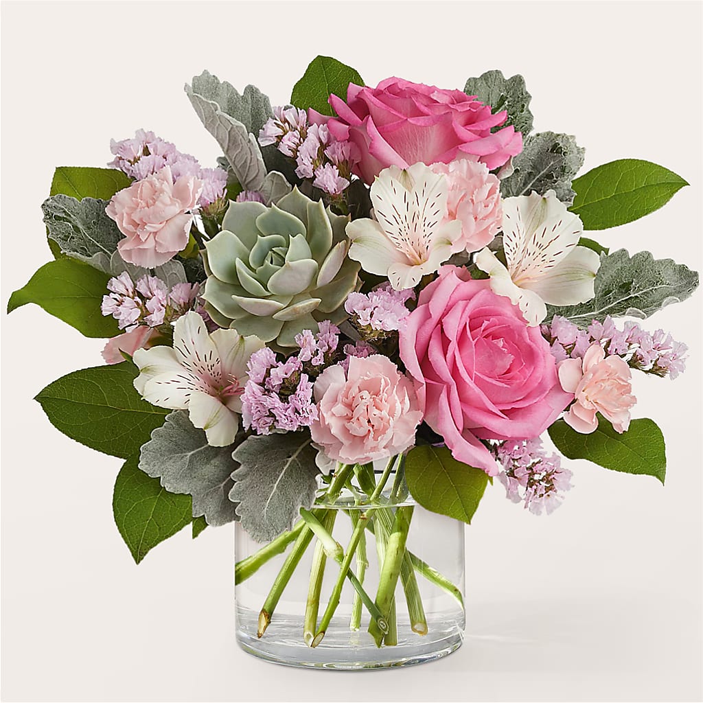 Dusty Rose Bouquet – LEE'S FLORIST & GREENHOUSE, Center Line MI