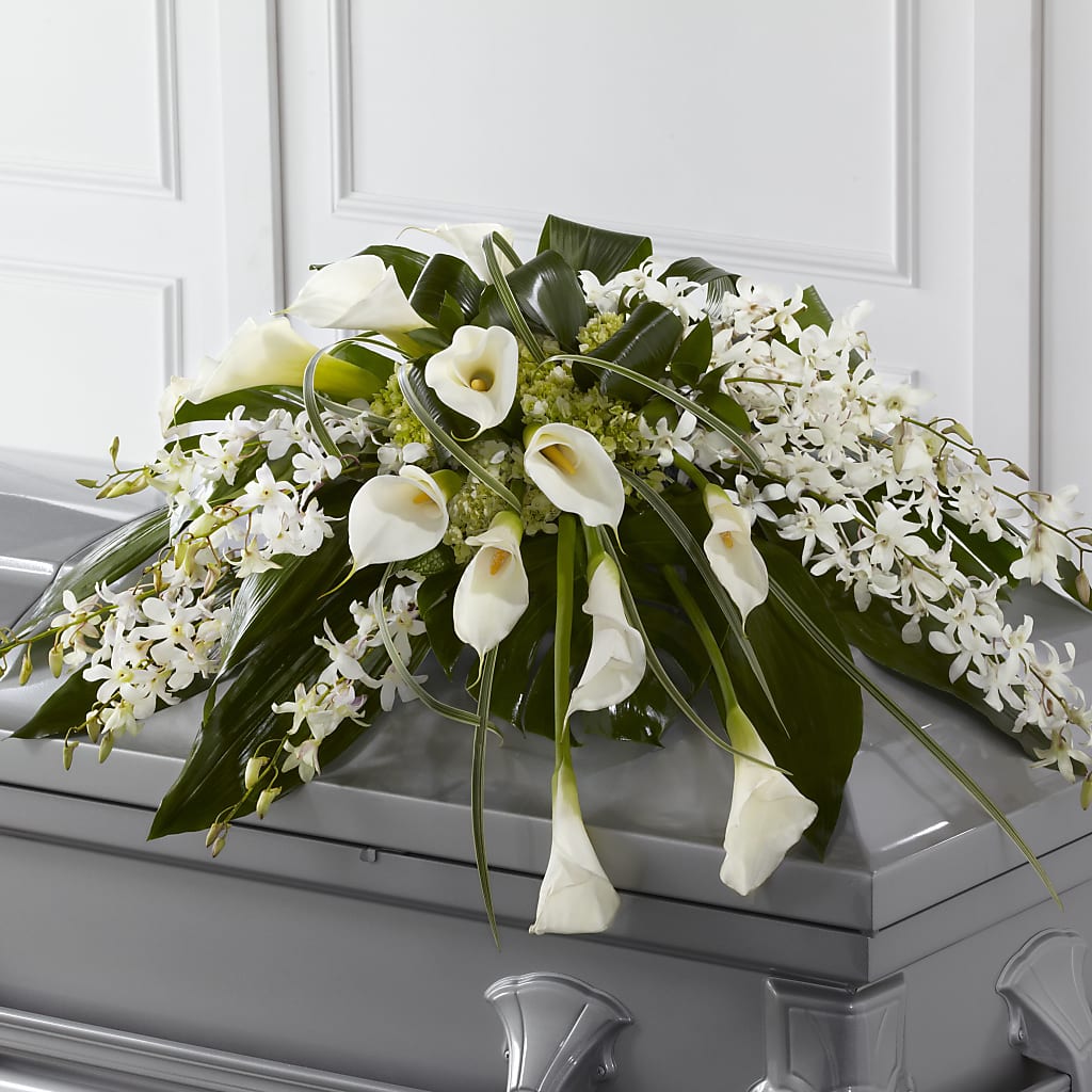 Angel Wings Casket Spray – LEE'S FLORIST & GREENHOUSE, Center Line MI