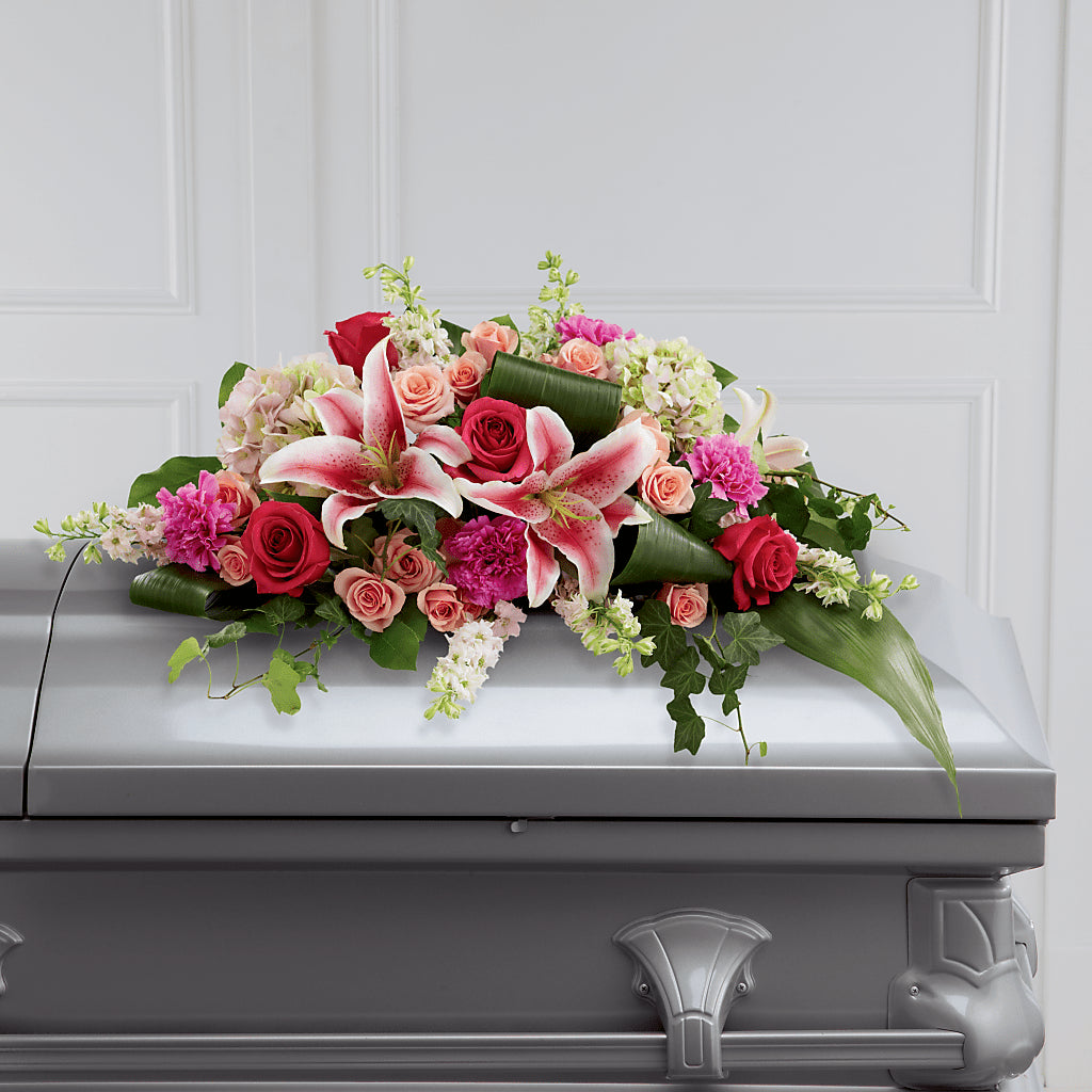 Splendid Grace Casket Spray – LEE'S FLORIST & GREENHOUSE, Center Line MI