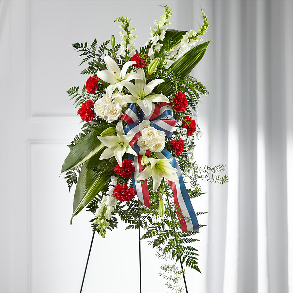 Stars of Life Standing Spray – LEE'S FLORIST & GREENHOUSE, Center Line MI