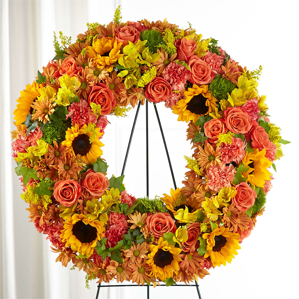 Autumnal Memories Wreath (Standard) – LEE'S FLORIST & GREENHOUSE, Center Line MI
