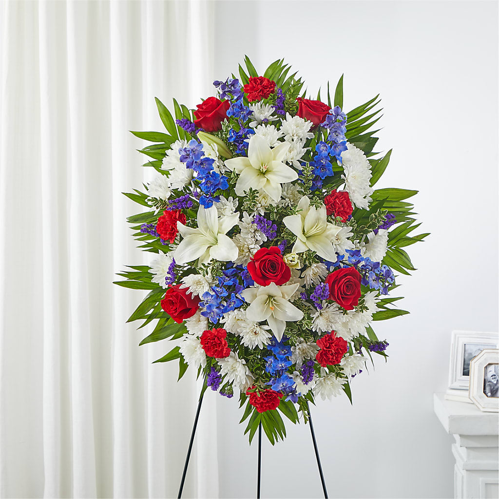 Cherished Service Standing Spray – LEE'S FLORIST & GREENHOUSE, Center Line MI