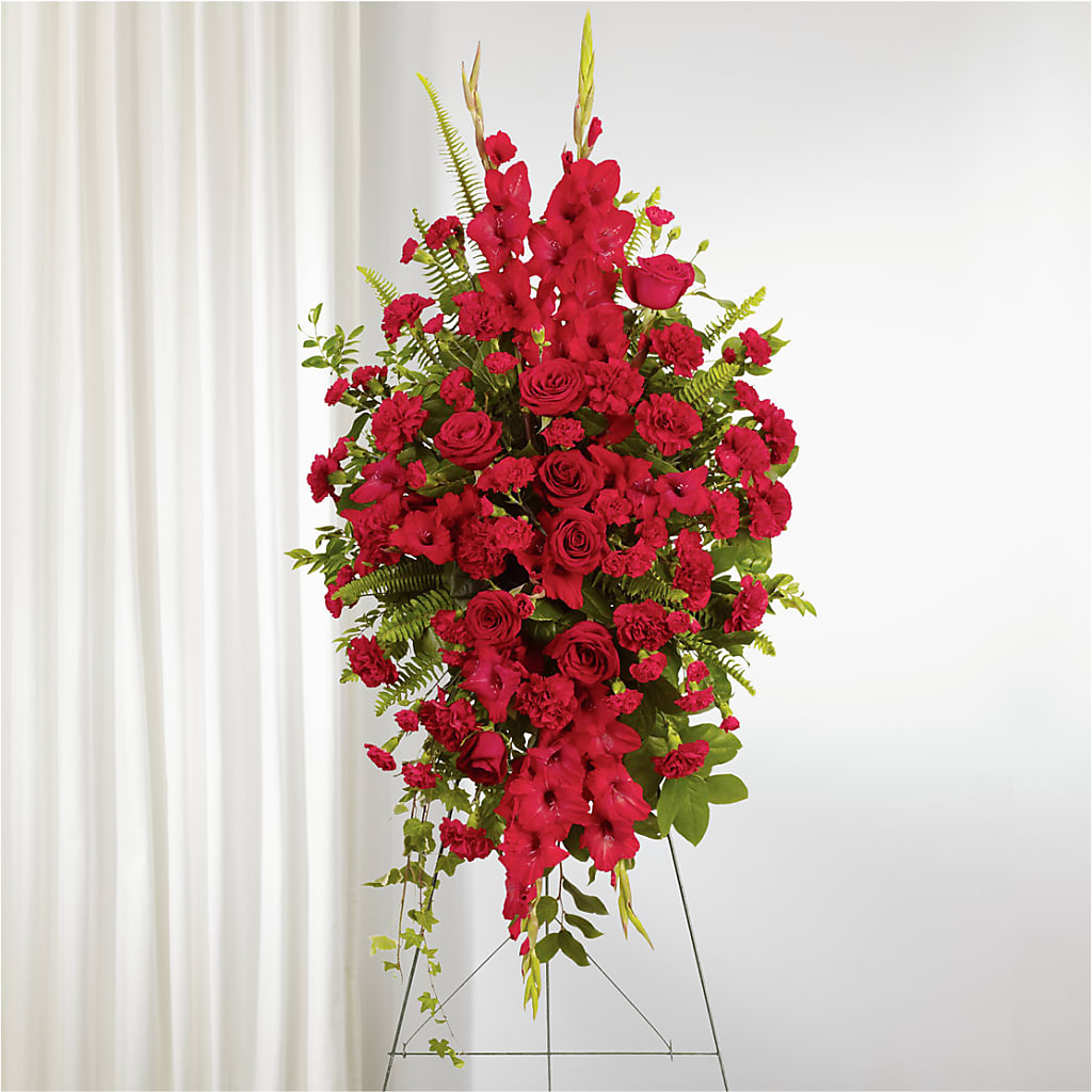 From the Heart Standing Spray – LEE'S FLORIST & GREENHOUSE, Center Line MI