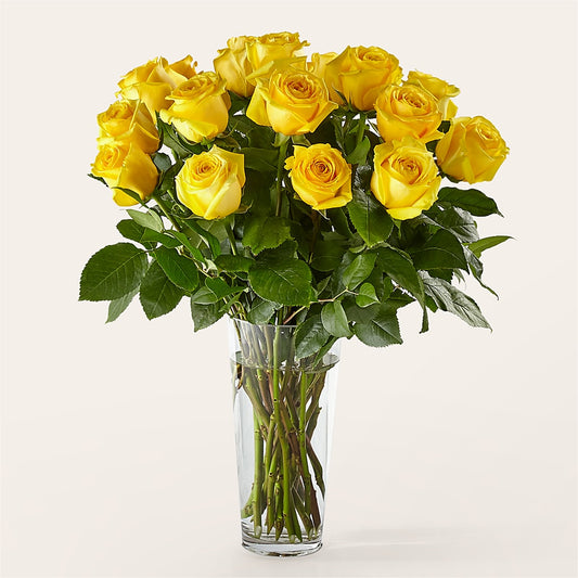 Long Stem Yellow Rose Bouquet – LEE'S FLORIST & GREENHOUSE, Center Line MI