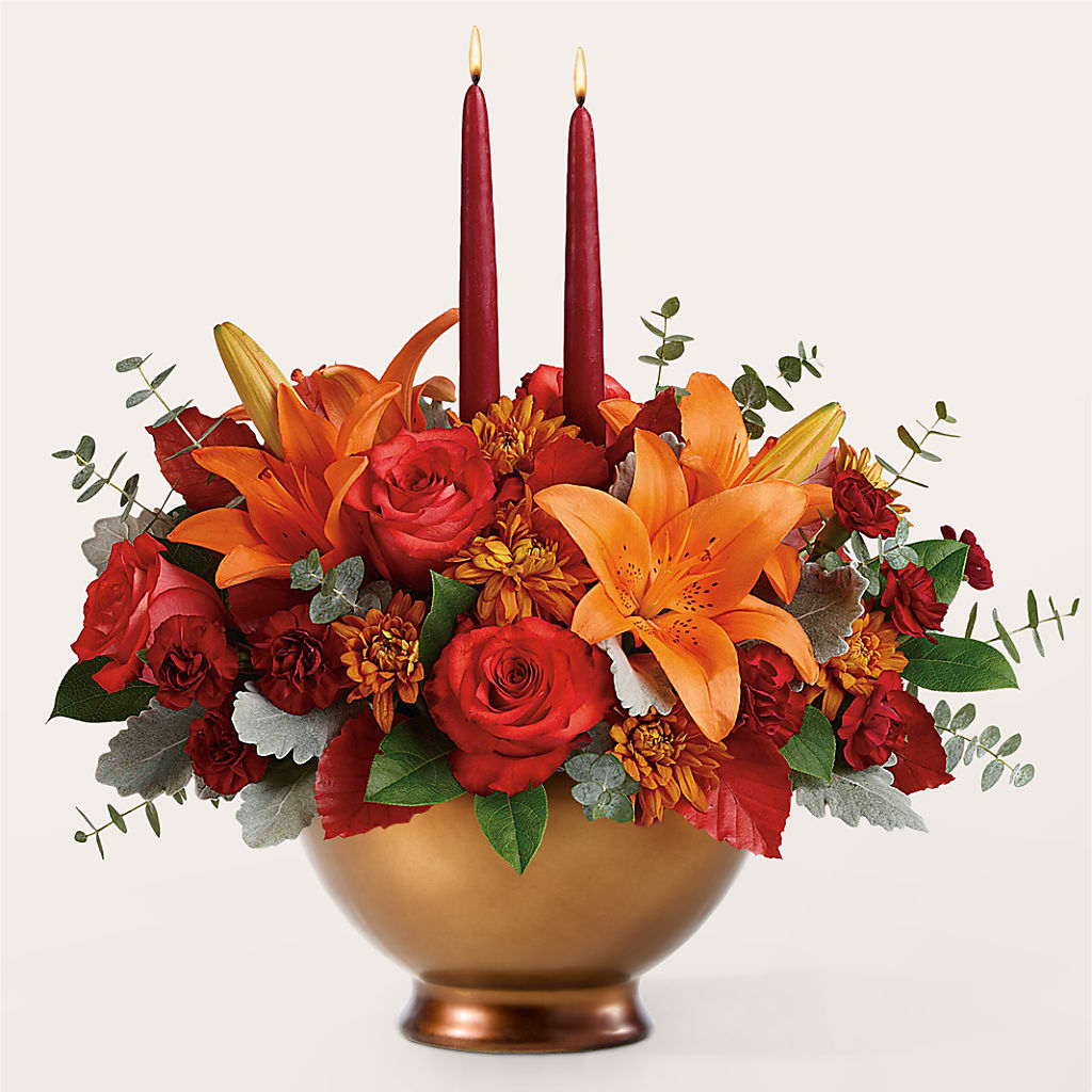 Fruits of Fall Centerpiece – LEE'S FLORIST & GREENHOUSE, Center Line MI