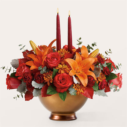Fruits of Fall Centerpiece – LEE'S FLORIST & GREENHOUSE, Center Line MI
