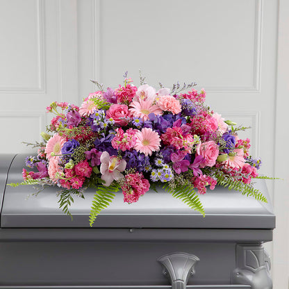 Glorious Garden Casket Spray – LEE'S FLORIST & GREENHOUSE, Center Line MI