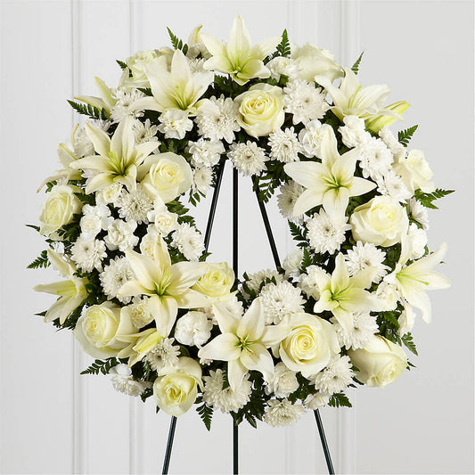 Treasured Tribute Wreath – LEE'S FLORIST & GREENHOUSE, Center Line MI