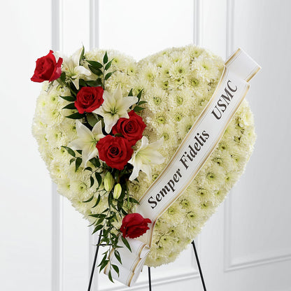 Heartfelt Hero Standing Heart – LEE'S FLORIST & GREENHOUSE, Center Line MI