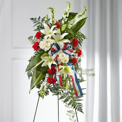 Stars of Life Standing Spray – LEE'S FLORIST & GREENHOUSE, Center Line MI