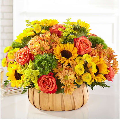 Harvest Sunflower Basket – LEE'S FLORIST & GREENHOUSE, Center Line MI