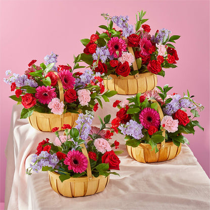 Pink Picnic Basket – LEE'S FLORIST & GREENHOUSE, Center Line MI