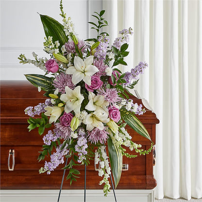 Grateful Hearts Standing Spray – LEE'S FLORIST & GREENHOUSE, Center Line MI