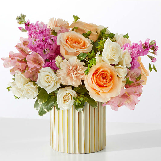 Paradise Bouquet with Ivory Vase – LEE'S FLORIST & GREENHOUSE, Center Line MI