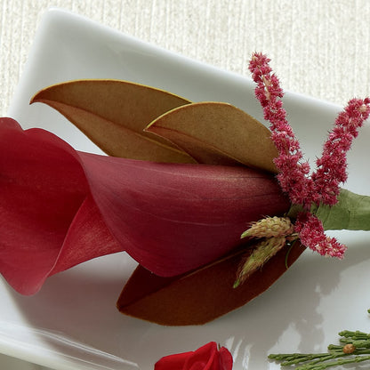 Red Calla Boutonniere – LEE'S FLORIST & GREENHOUSE, Center Line MI